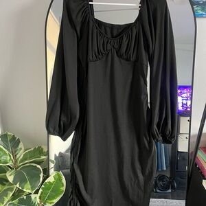 SHEIN Black Long Sleeve Dress